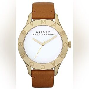 MARC by Marc Jacobs Large Blade Leather Strap 40mm Watch Pre-Owned Unisex